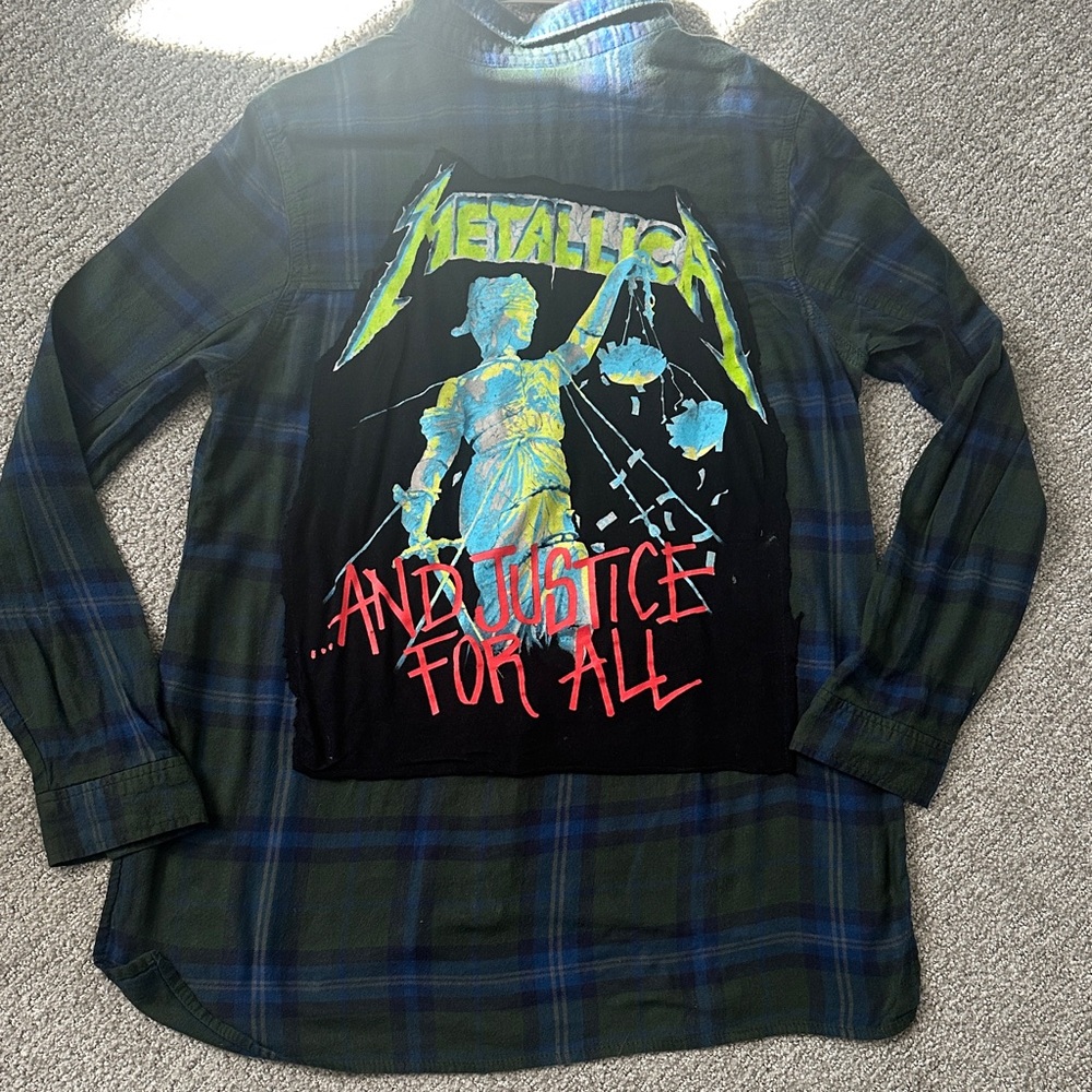 Graphic Men's Shirt - Blue and Black